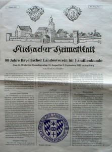 Aichacher Heimatblatt August 2012